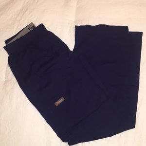 Blue Barco scrub pants. Elastic waist band.